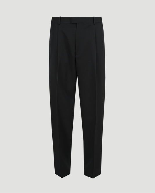 Wool Grain De Poudre Trousers