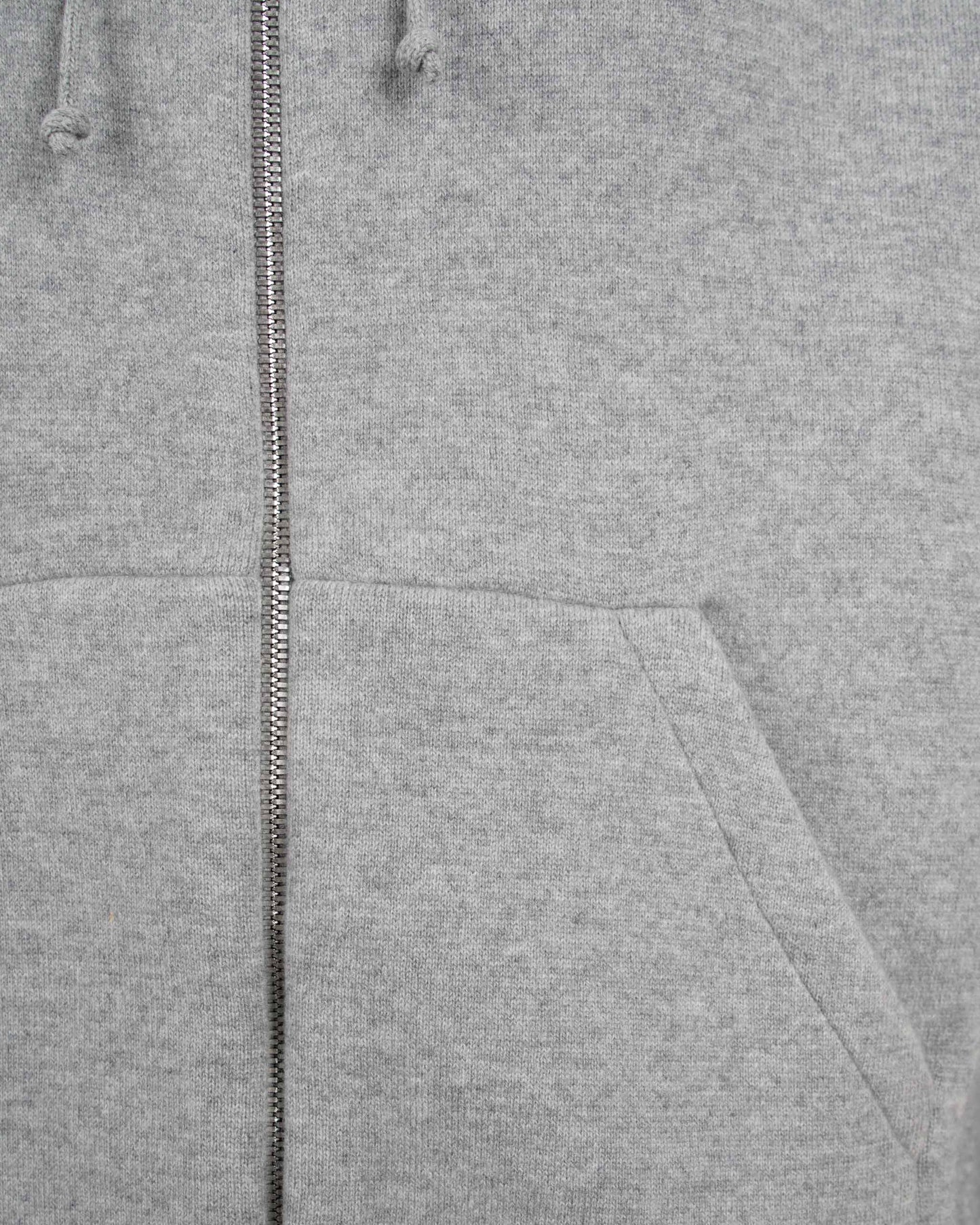 ZIP-UP CASHMERE HOODIE IN GREY