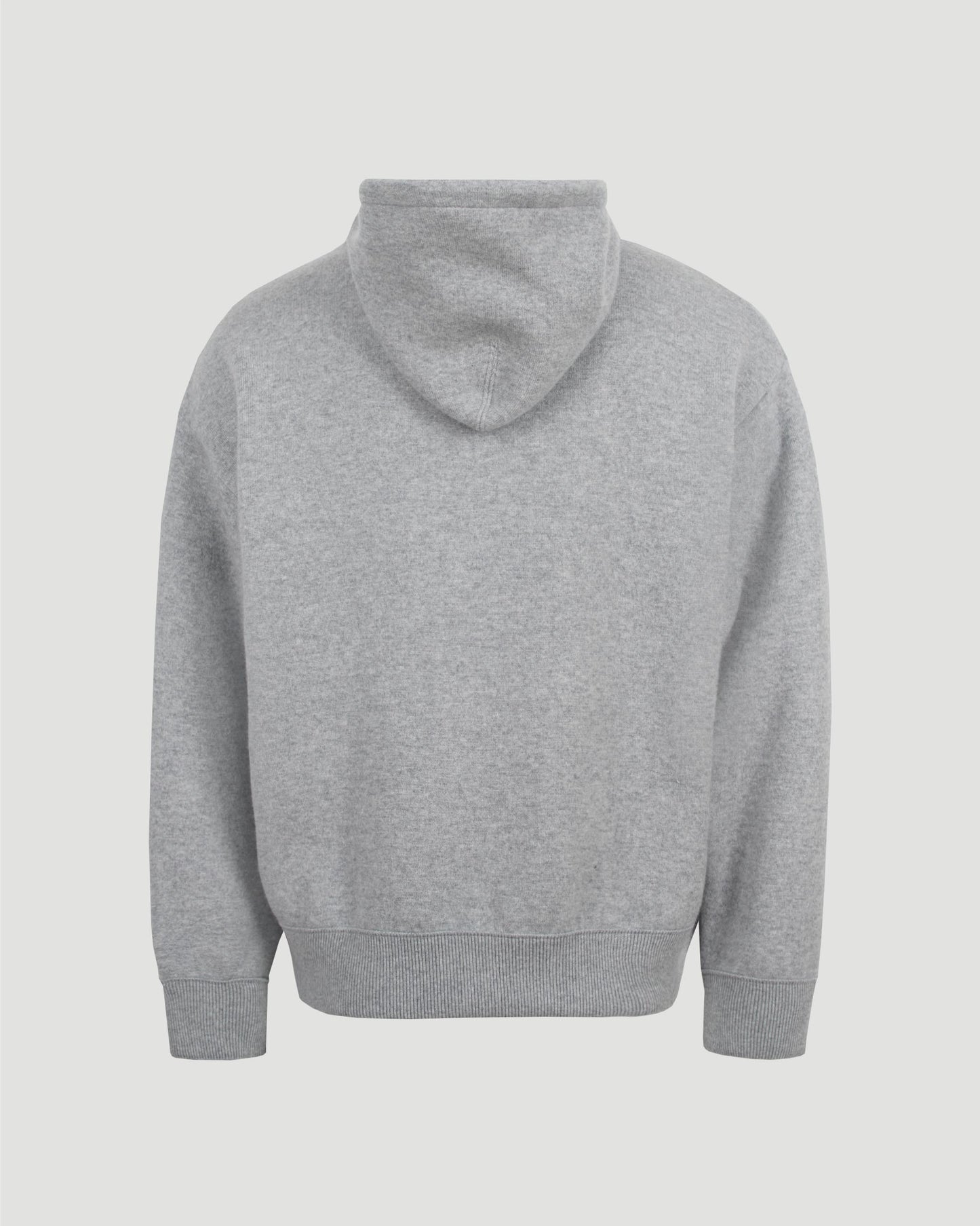 ZIP-UP CASHMERE HOODIE IN GREY