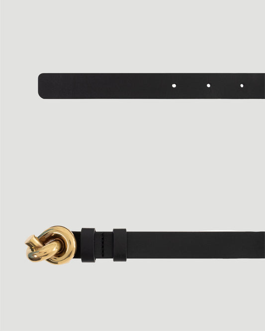 BLACK LEATHER BELT