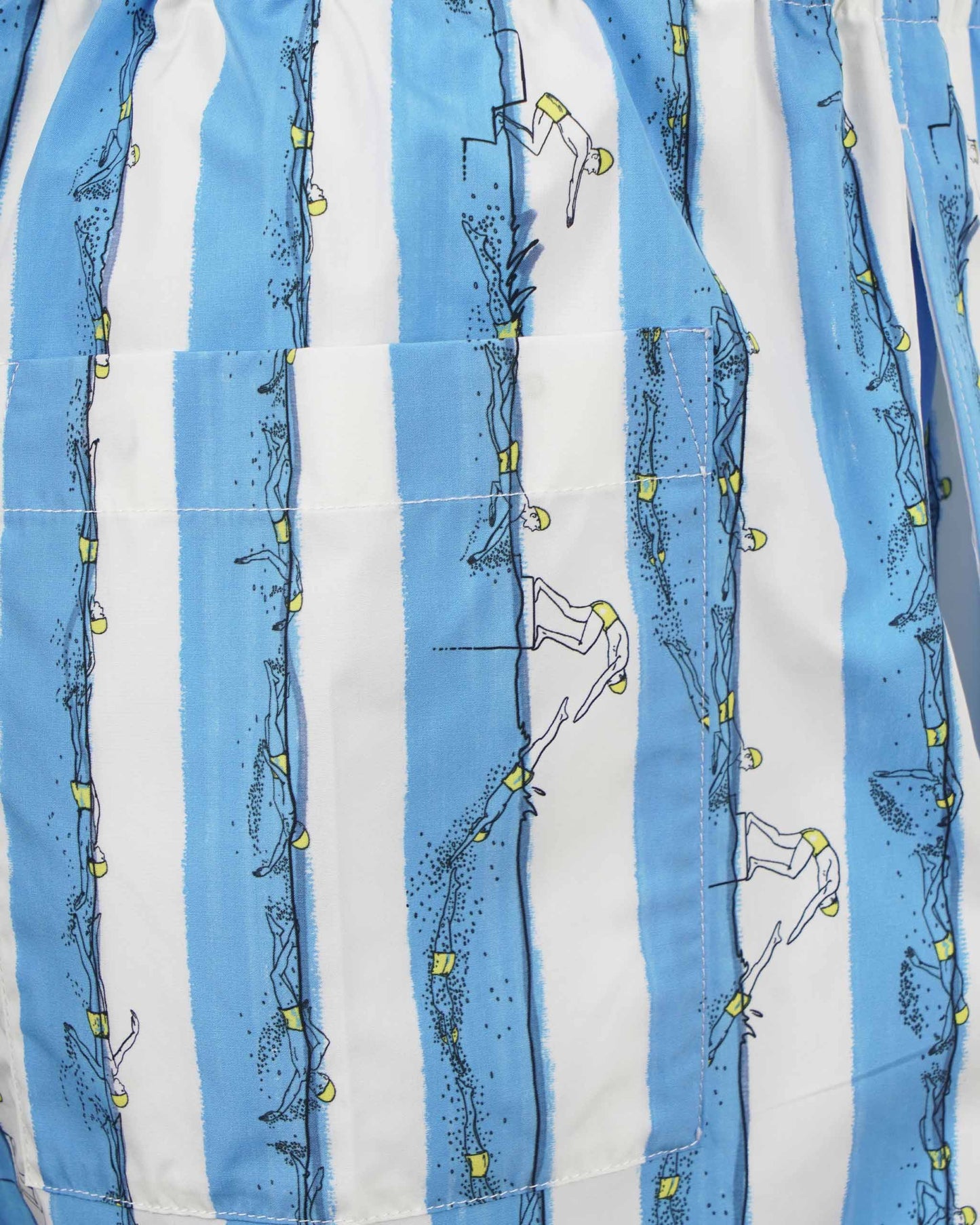 Swimmers print cotton shorts in blue