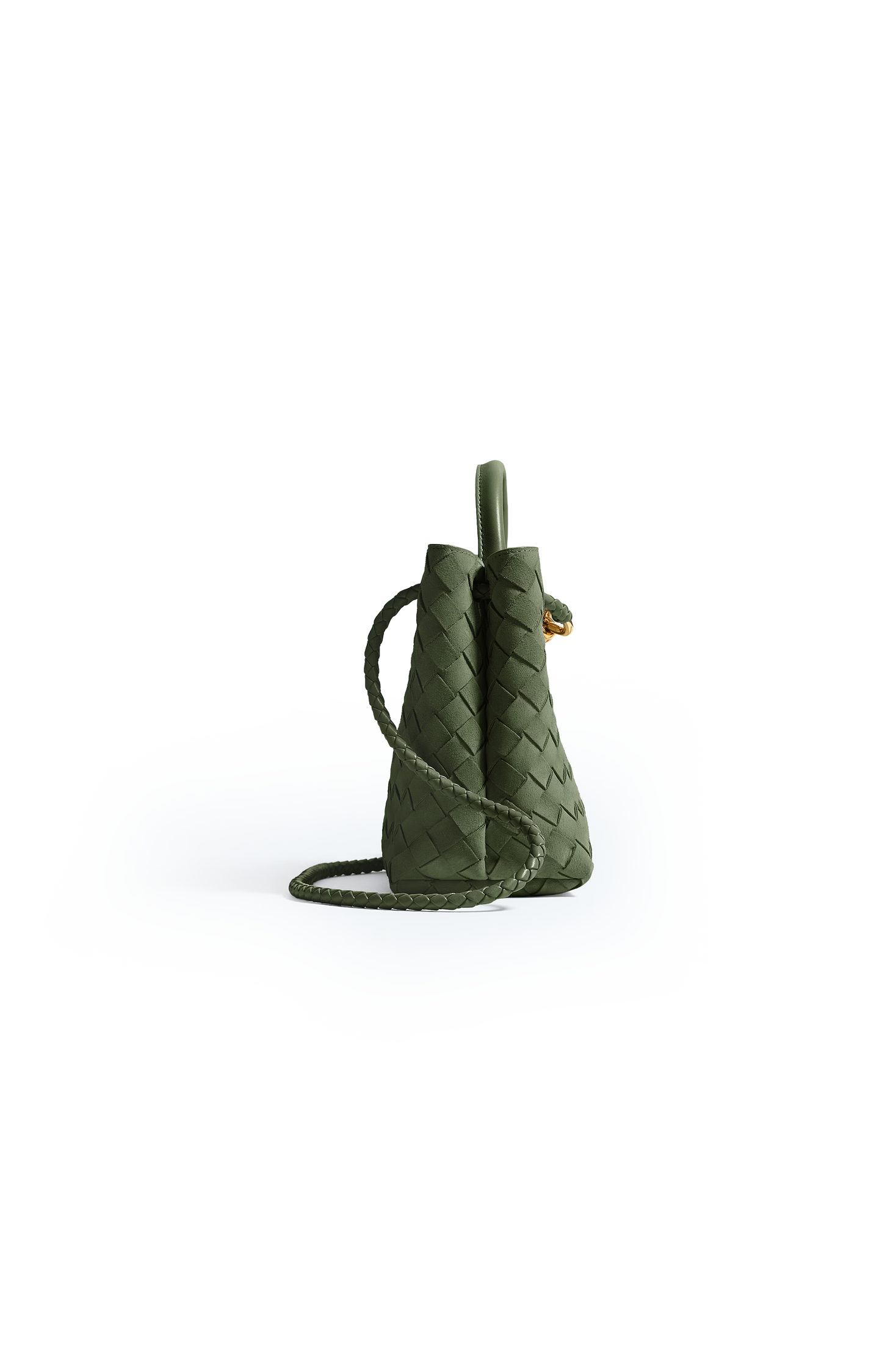 Small Andiamo Bag in Green Tweed