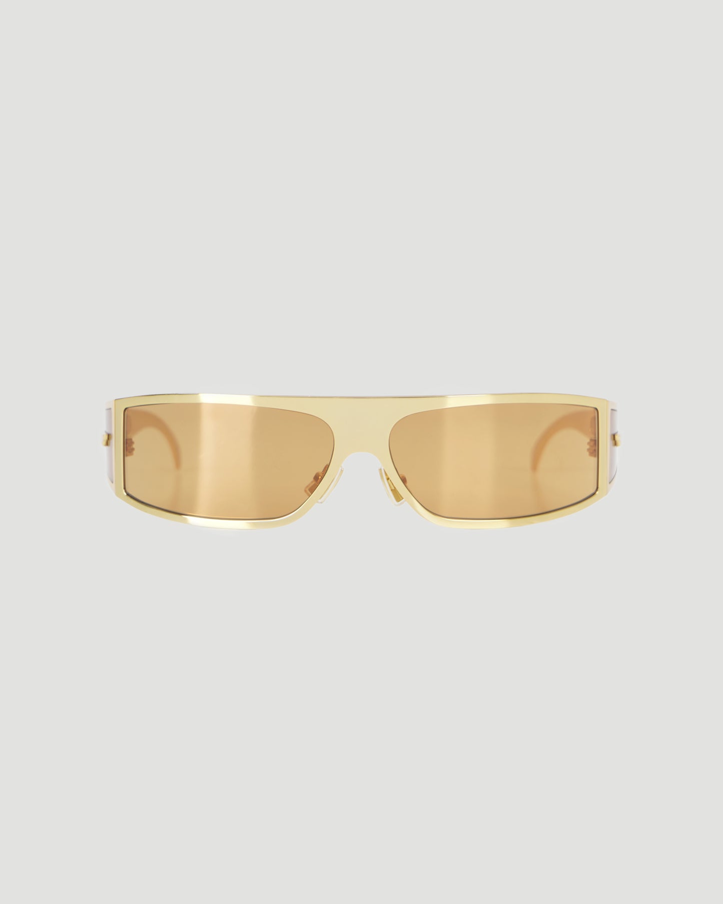 Rectangular sunglasses in gold