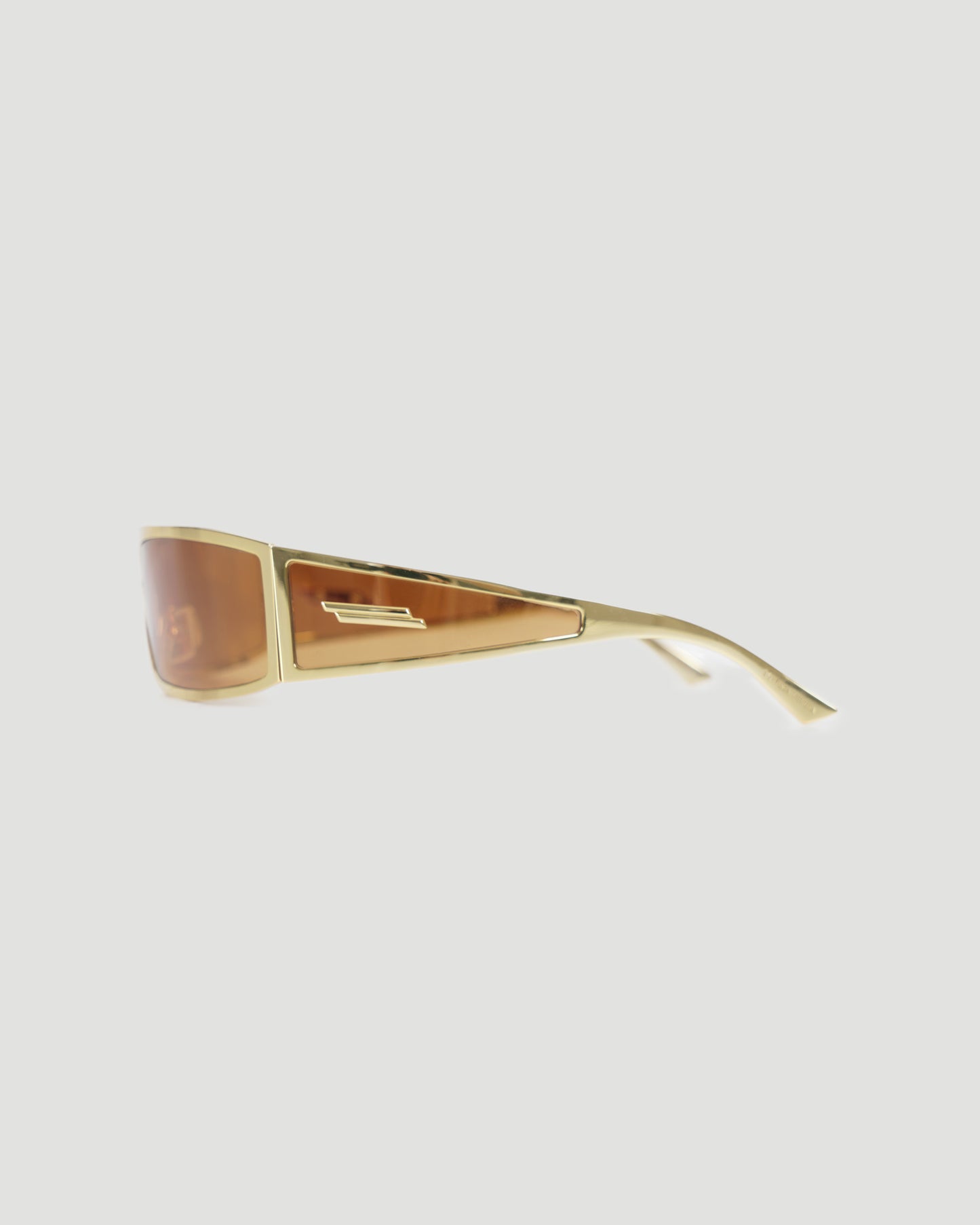 Rectangular sunglasses in gold