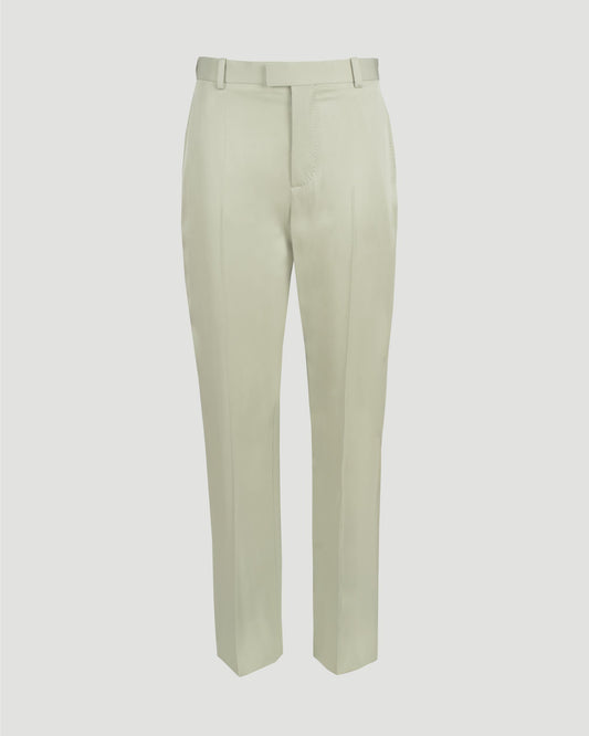 Viscose Twill Straight Trousers