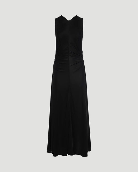 Viscose Jersey Long Dress With Knot Ring