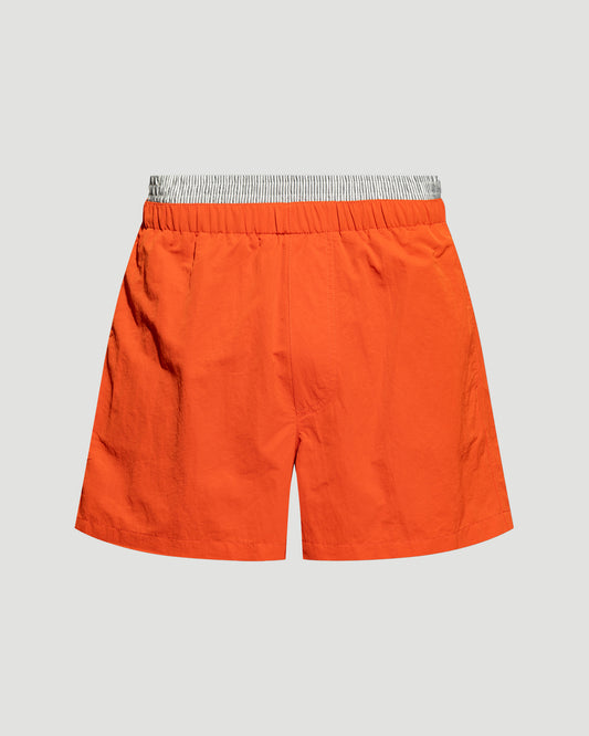 Bottega Veneta SWIM SHORTS IN RED — front view