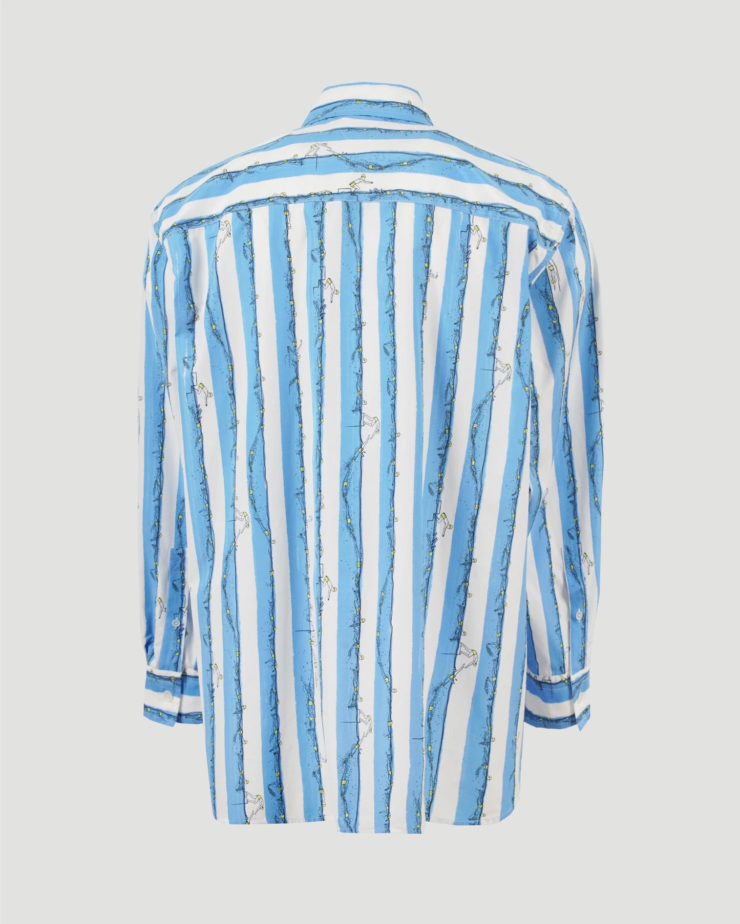 Swimmers print cotton shirt in blue