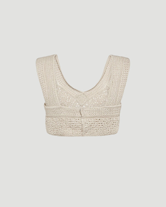 COTTON CROCHET BRA