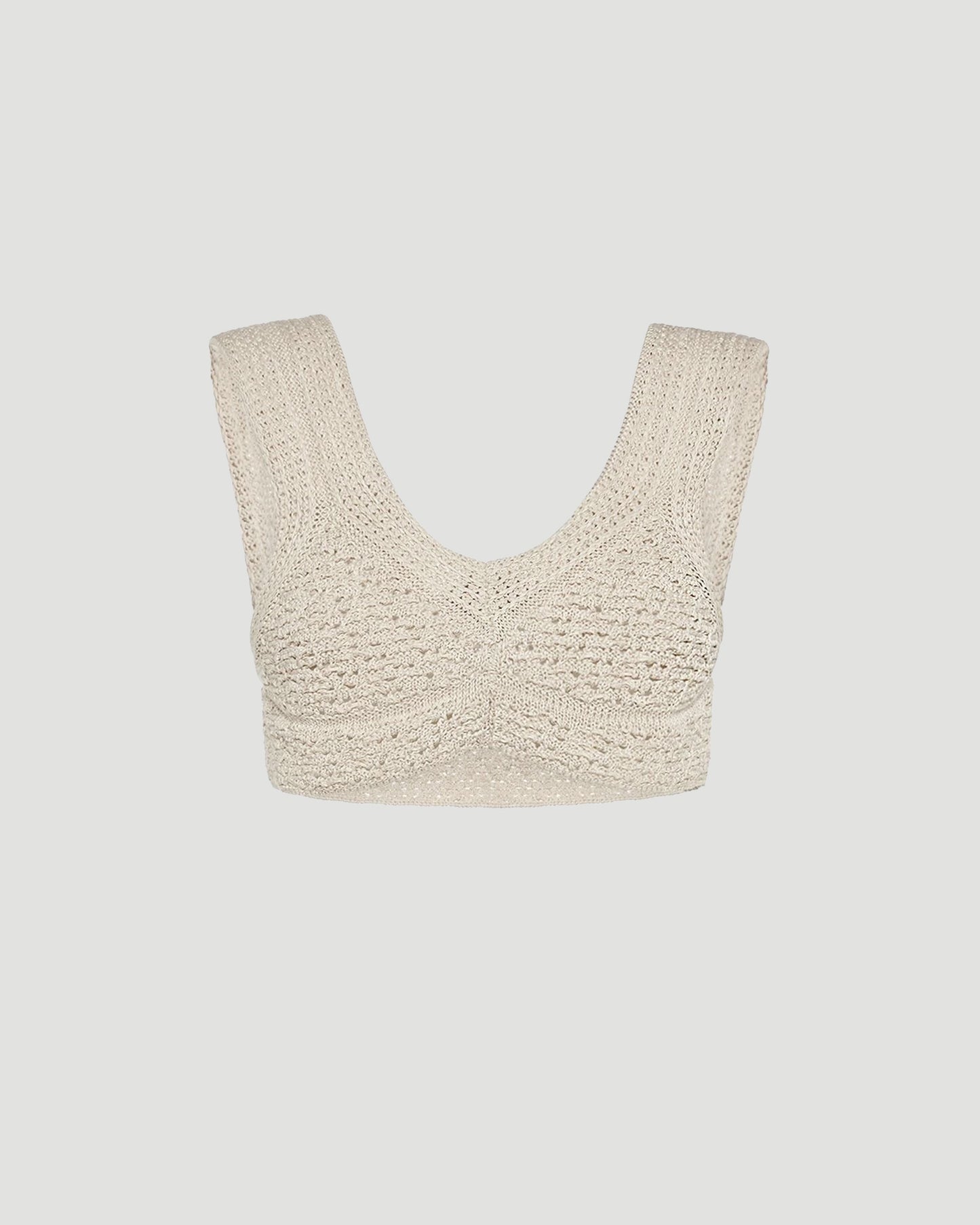 COTTON CROCHET BRA