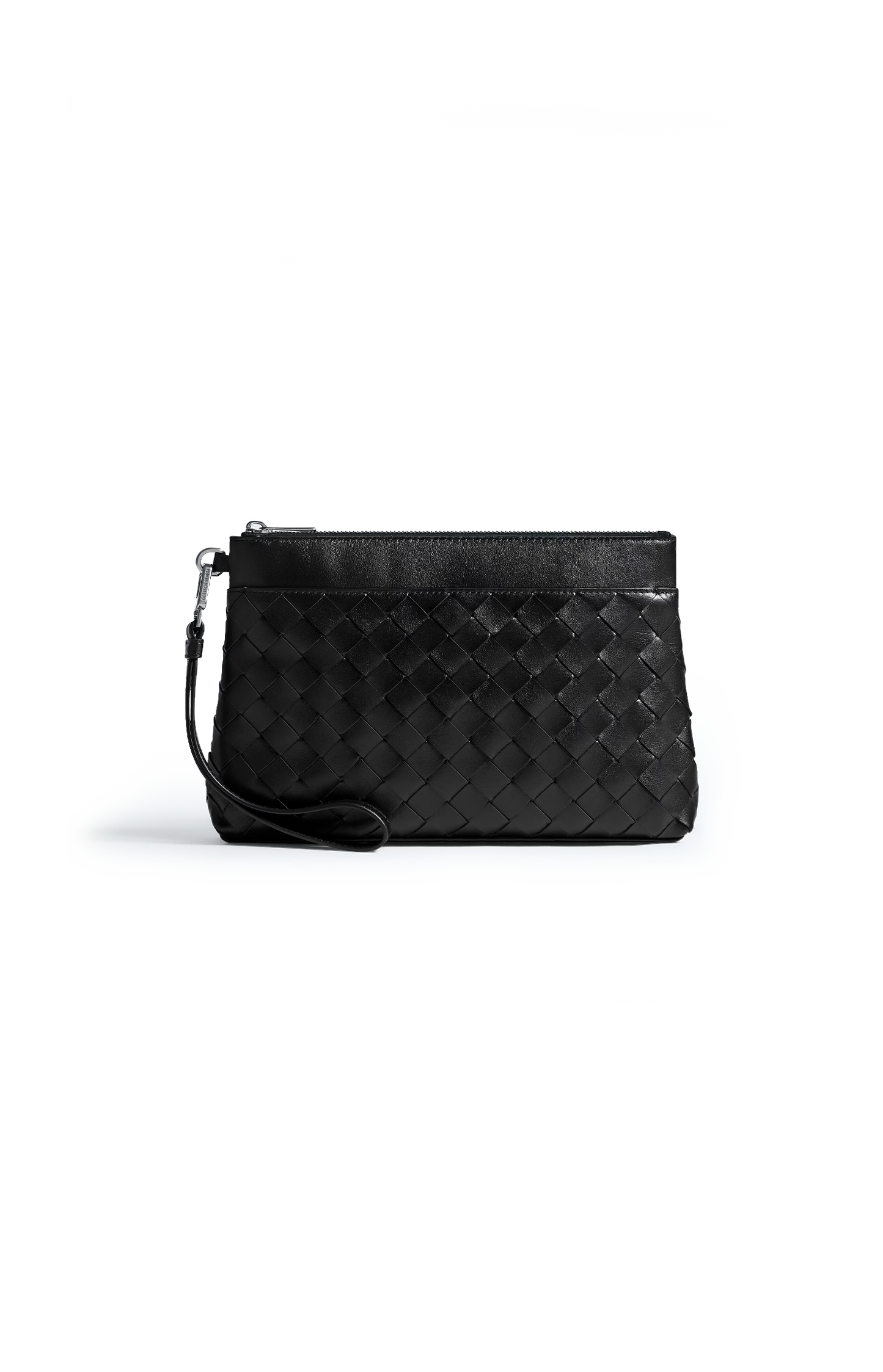 Intrecciato Prism Pouch in Black