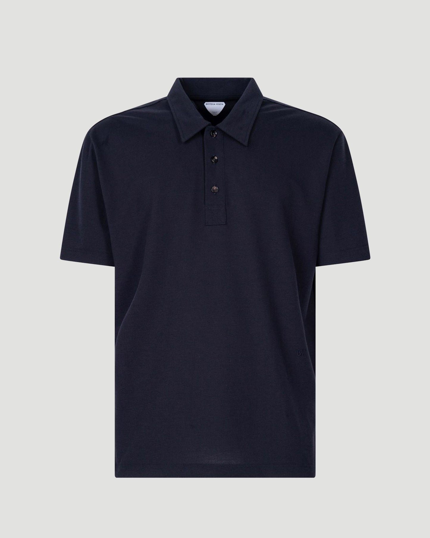 Light Cotton Piquet Polo in Dark Night
