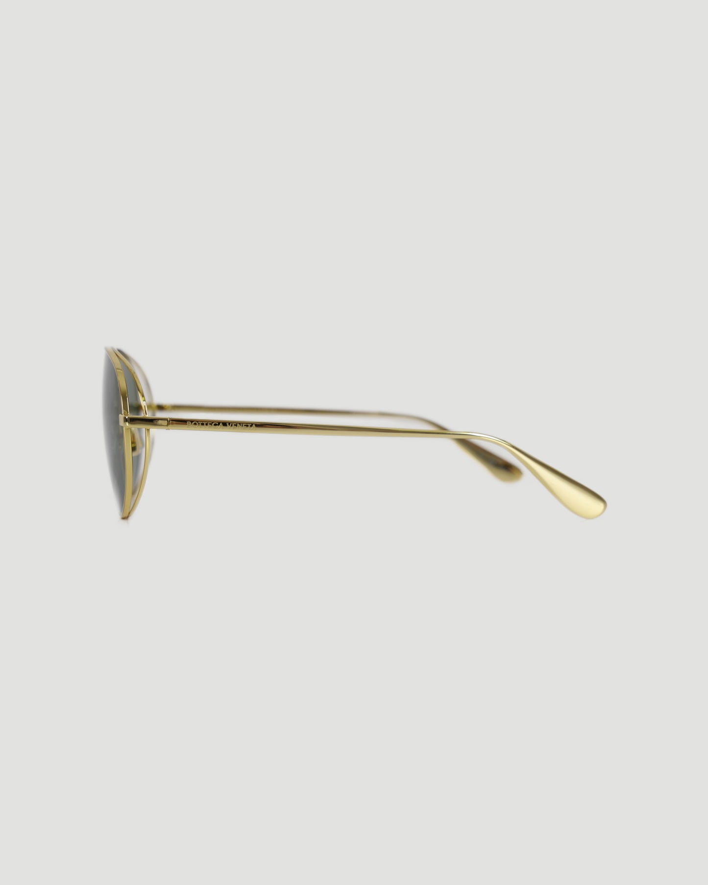 Classic Aviator Sunglasses in Gold and Green