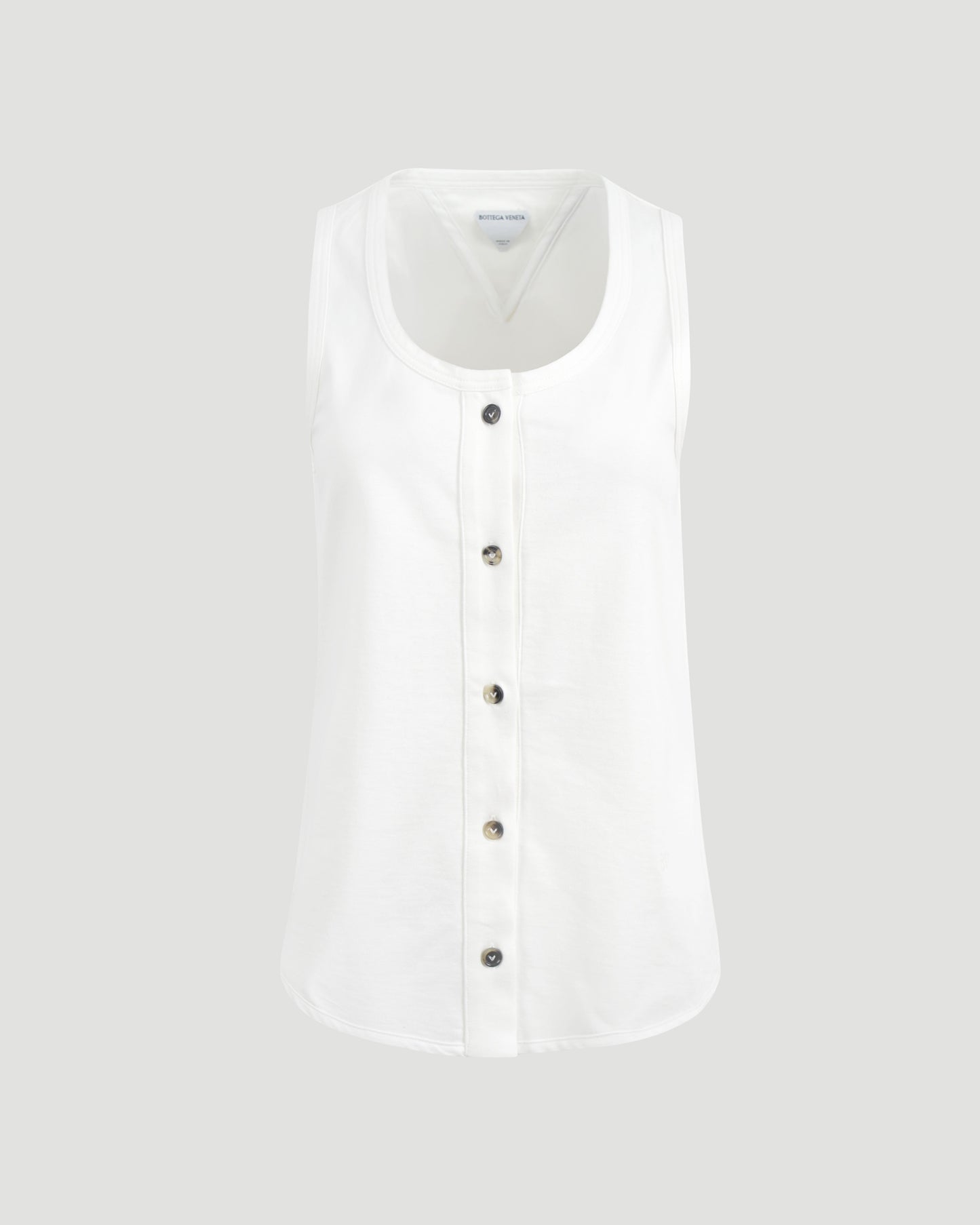 Tank Top With Buttons in White