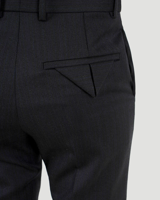 Subtle Stripe Wool Trousers