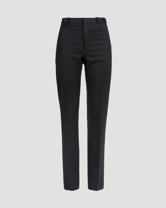 Subtle Stripe Wool Trousers