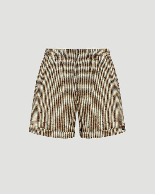Shorts in Check Pattern