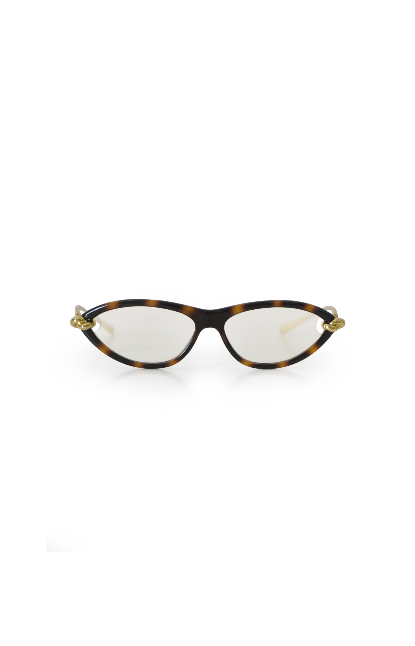Knot Cat Eye Sunglasses in Havana/Transparent