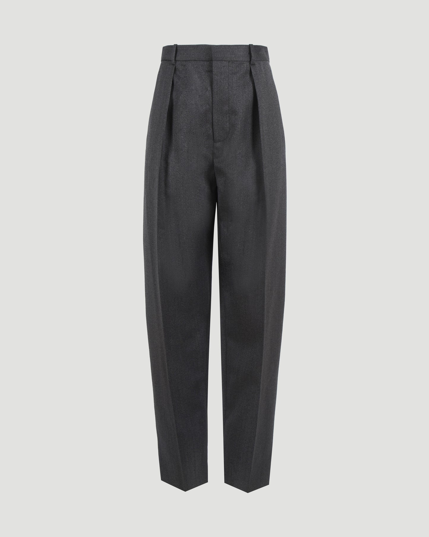 Tapered Leg Trousers in Charcoal