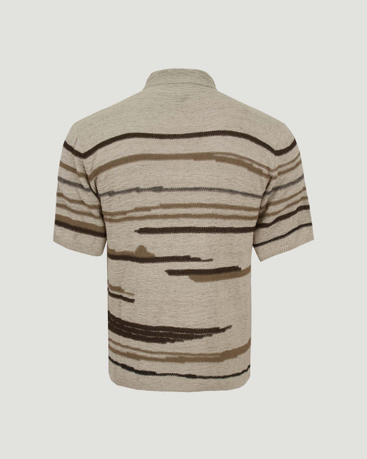 Bottega Veneta Linen And Cotton Polo in Multicolored — product photo 2