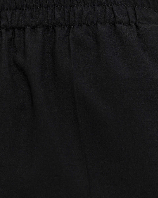 Pleated Wool Trousers in Black