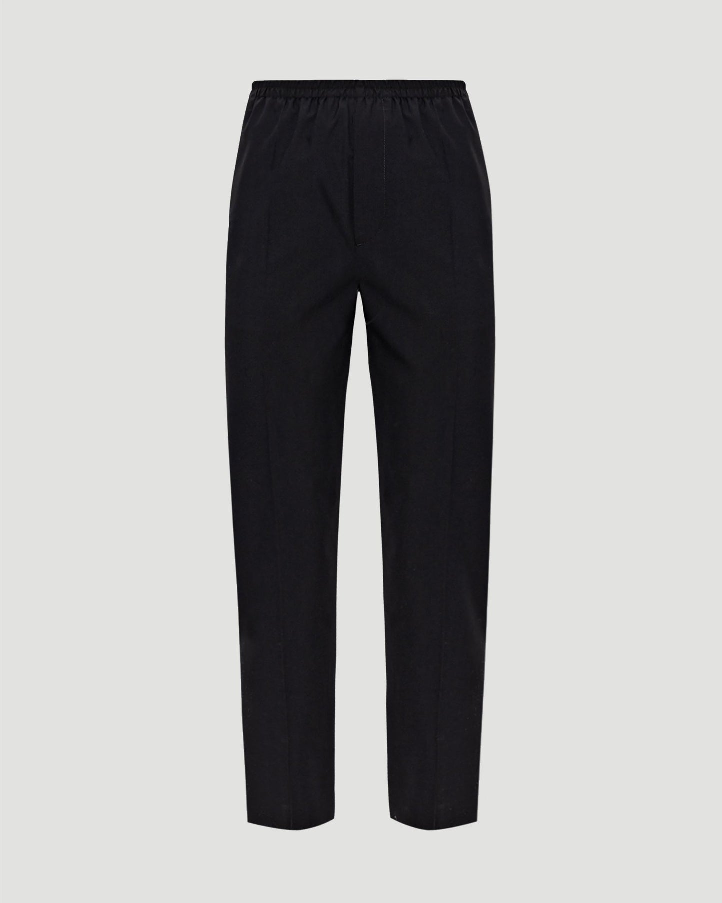 Pleated Wool Trousers in Black
