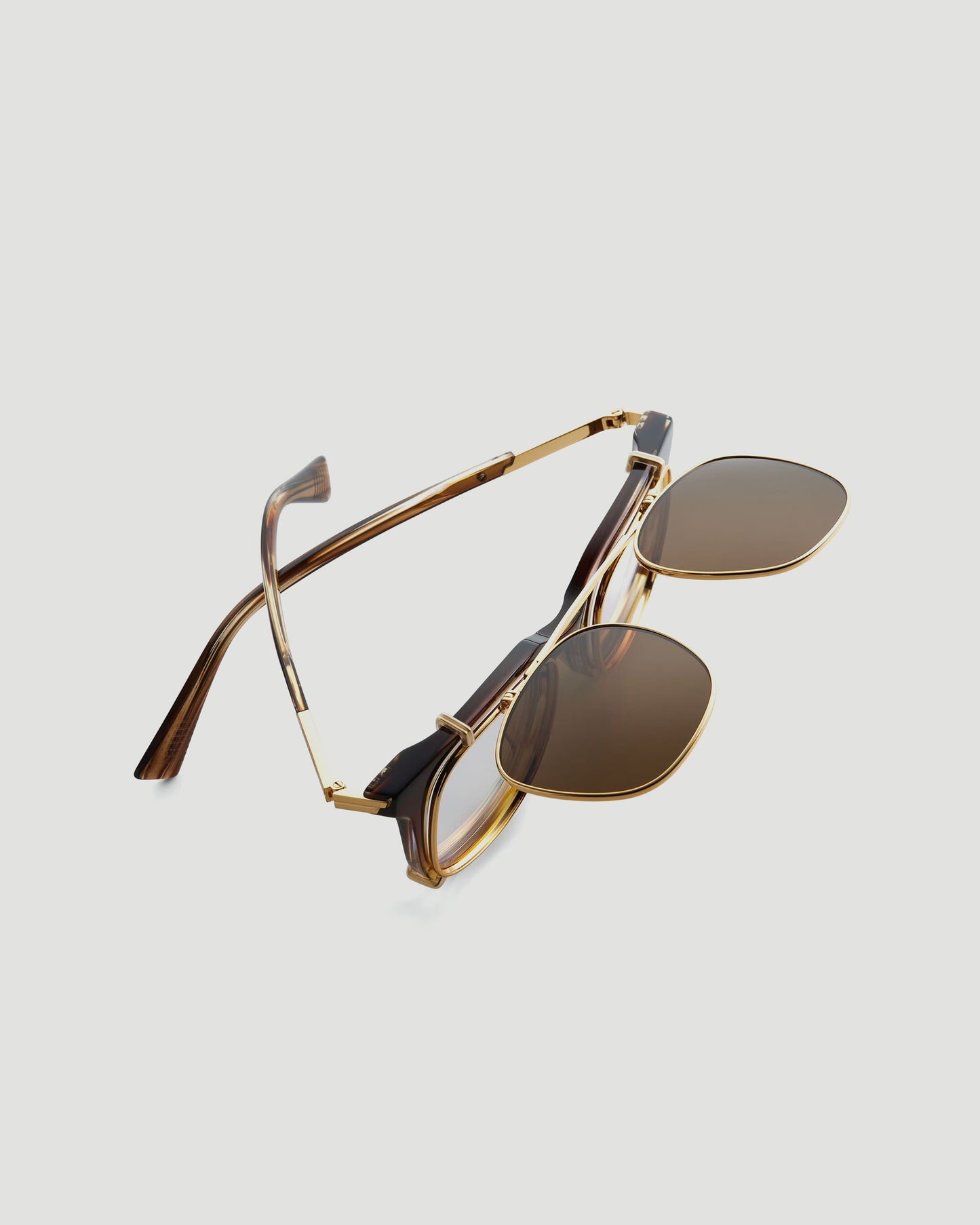 Classic Square Clip On Sunglasses