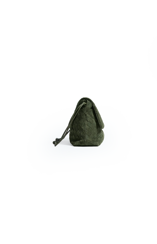 Giorno Bag in Green Tweed