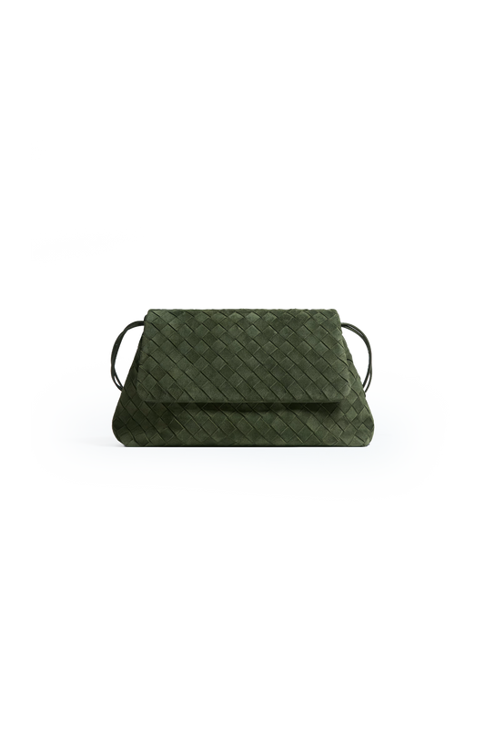 Giorno Bag in Green Tweed