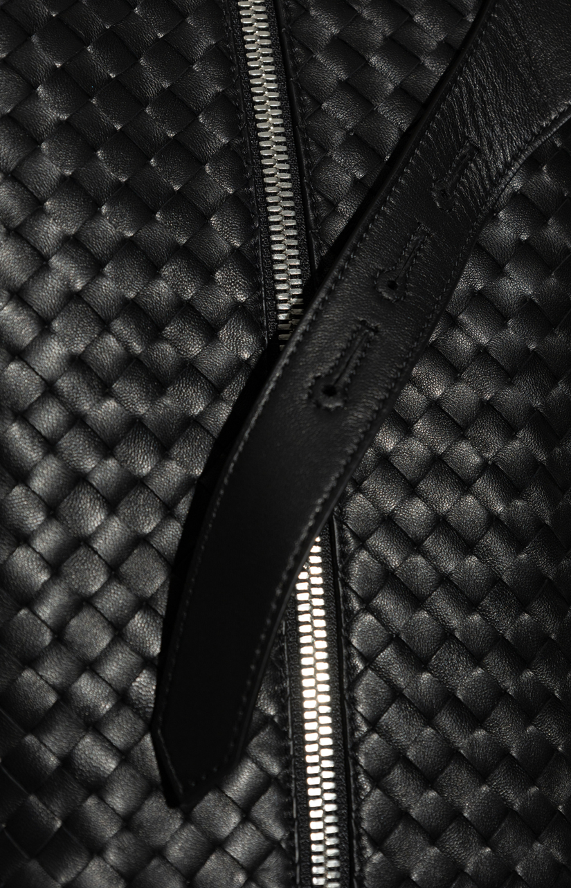Intrecciato Leather Blouson