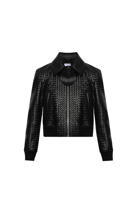 Intrecciato Leather Blouson