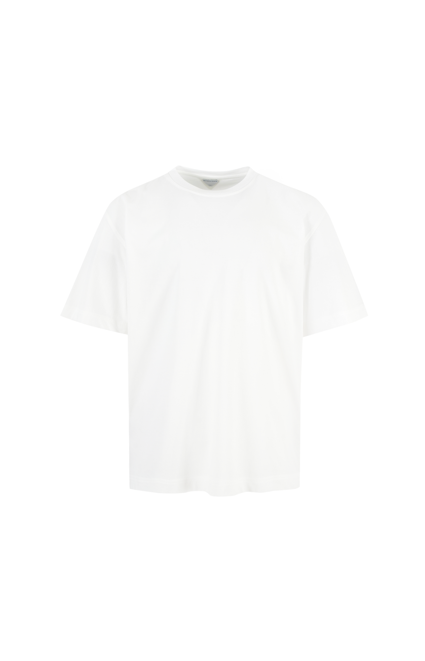 White Cotton T-shirt with Logo Patch