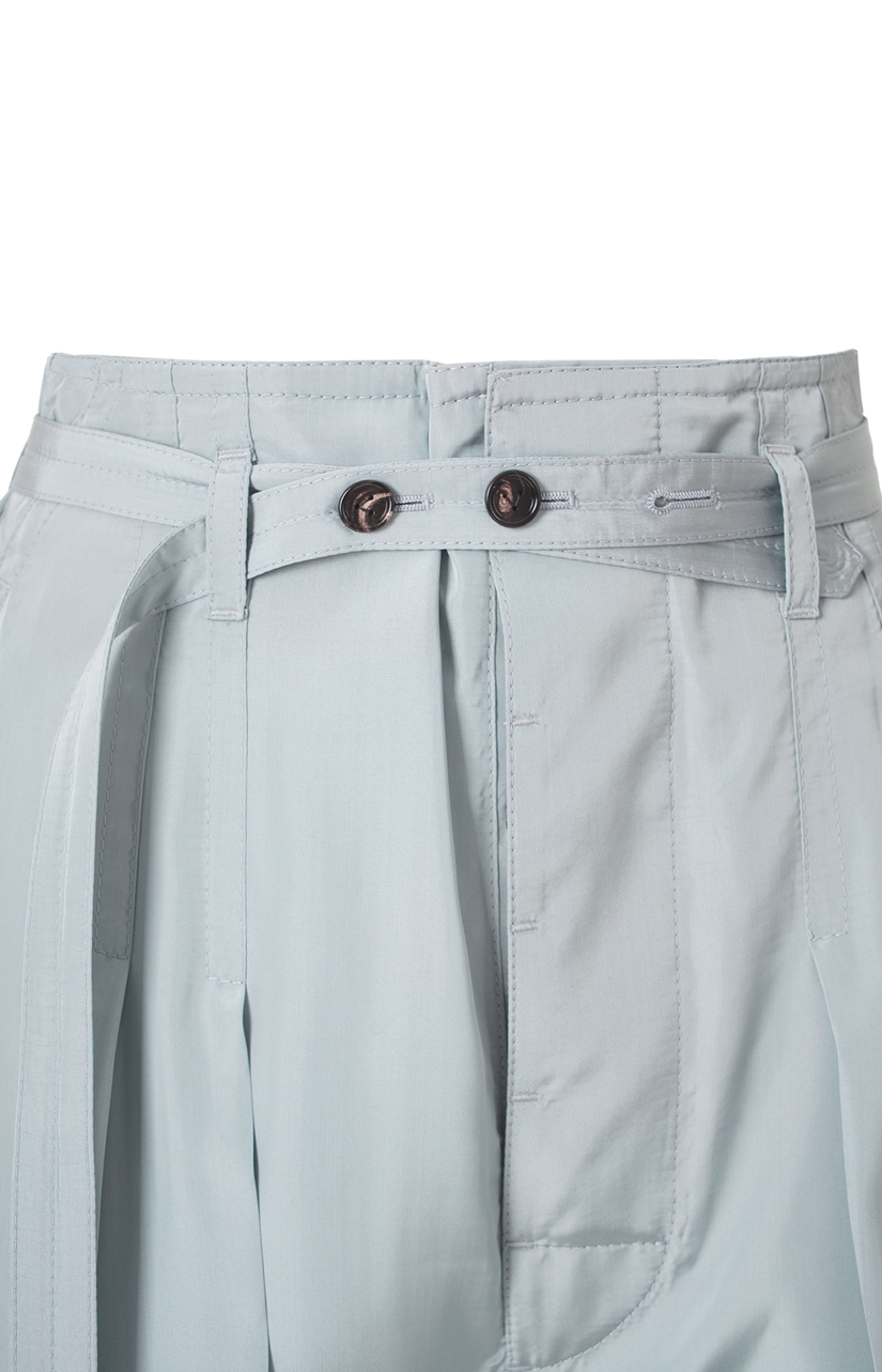 Wide-Leg Shorts in Blue Gravel