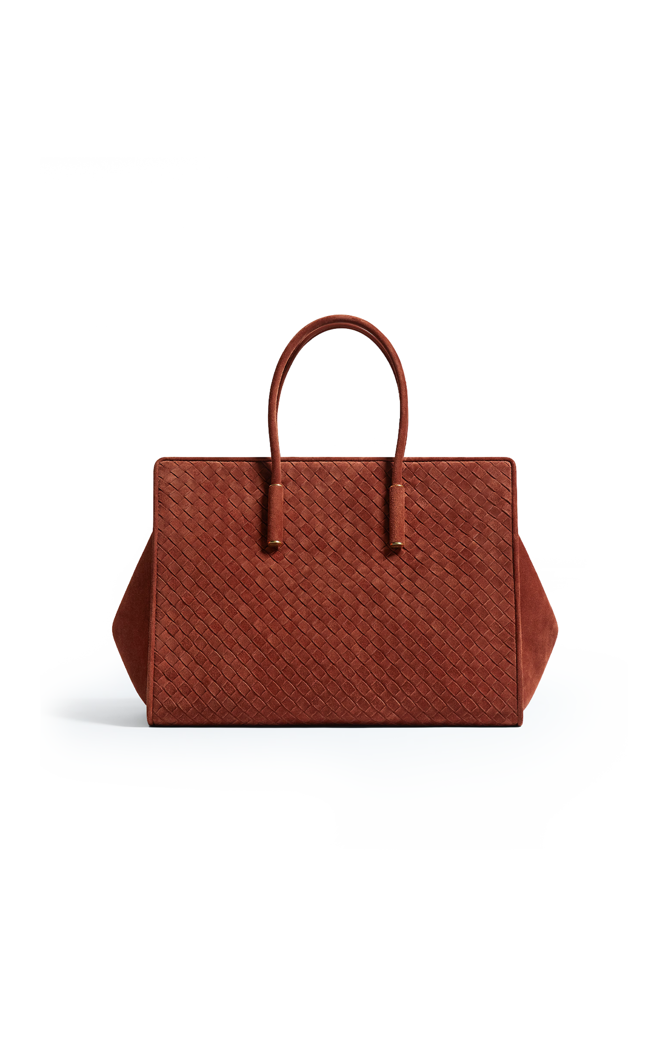 Bottega Veneta Barbara Tote in Rust — front view