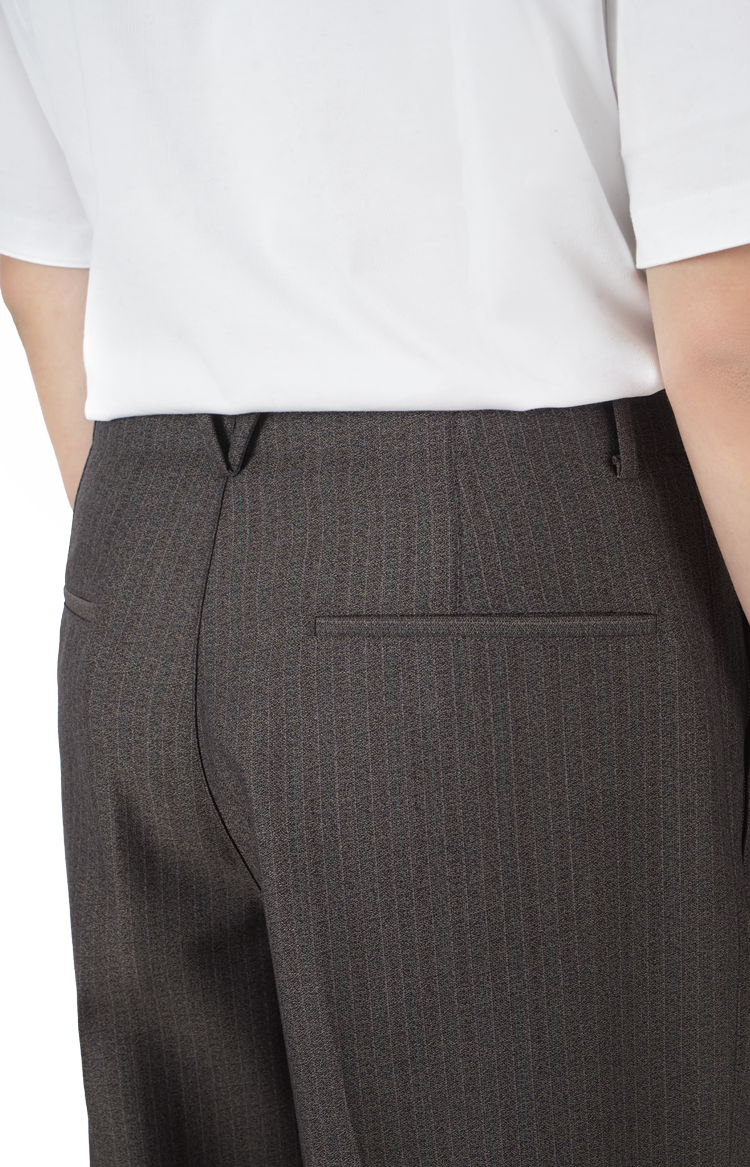Wool And Mohair Pants in Desert/Grey Melange