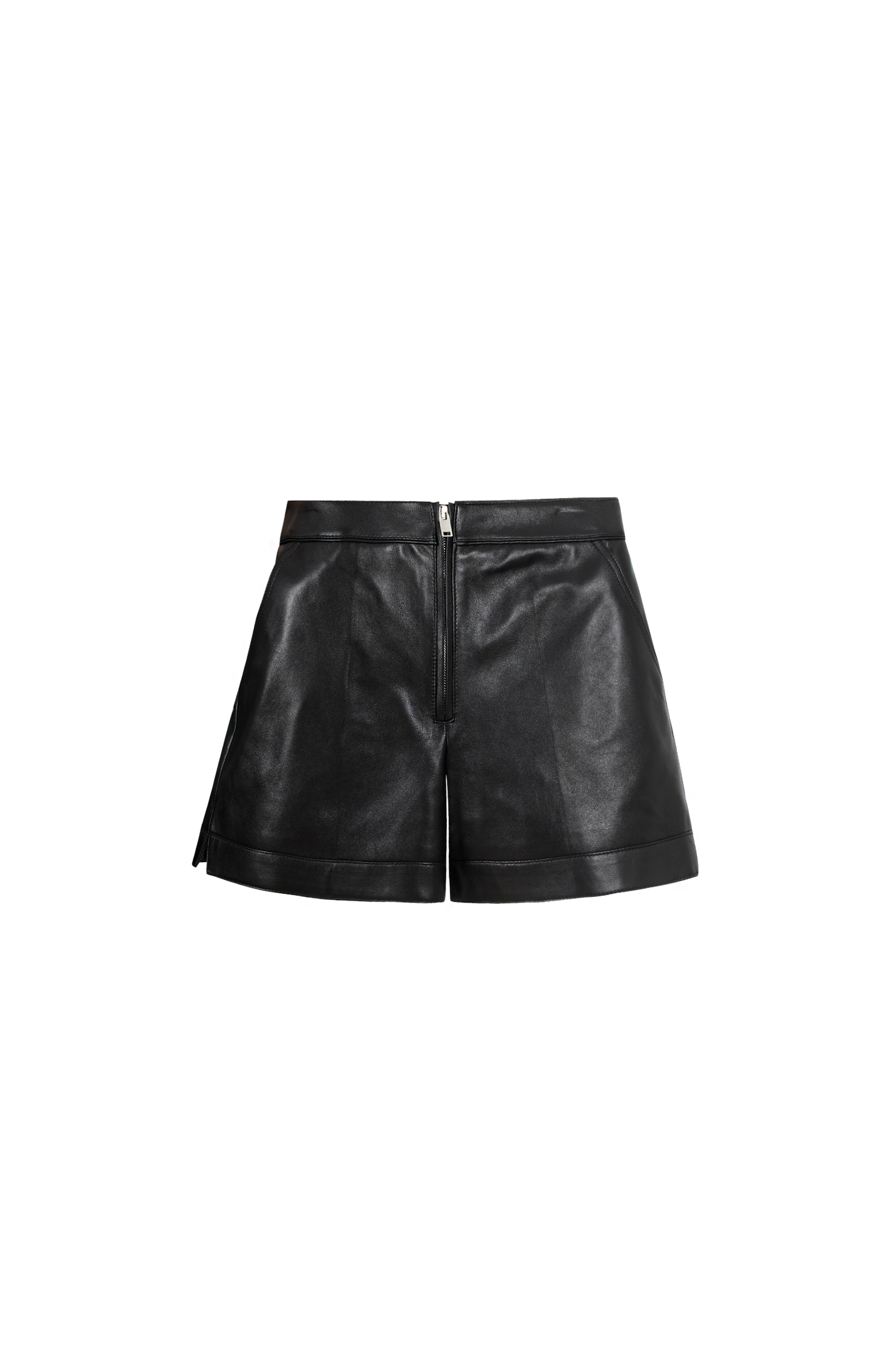 Leather Shorts in Black