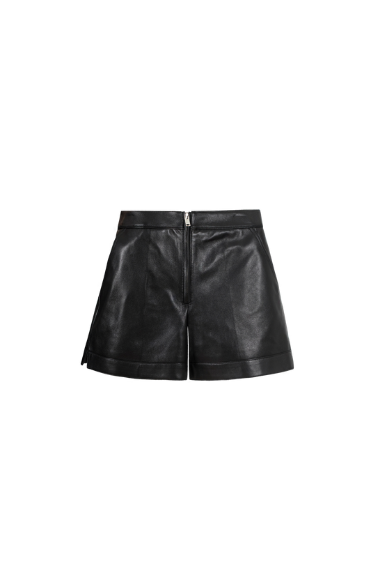 Leather Shorts in Black