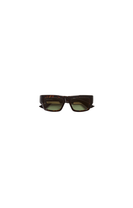 Bottega Veneta black sunglasses on a white background