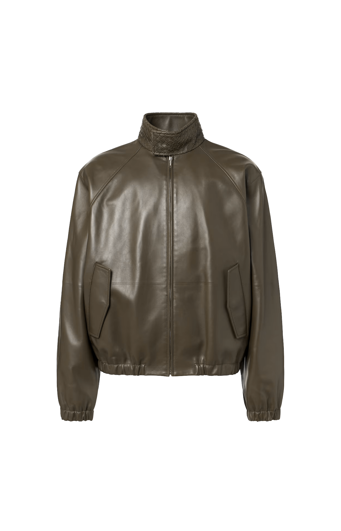 Leather Blouson in Wader Green