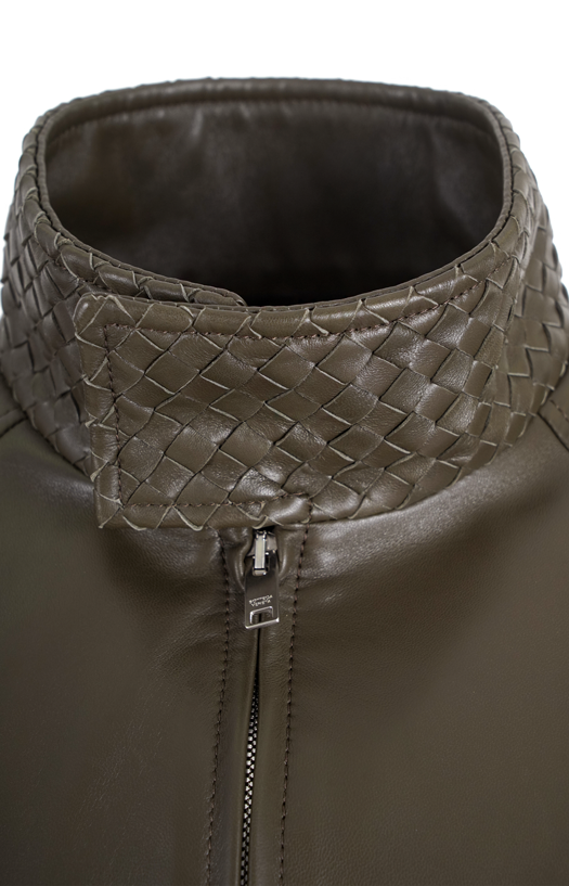 Leather Blouson in Wader Green