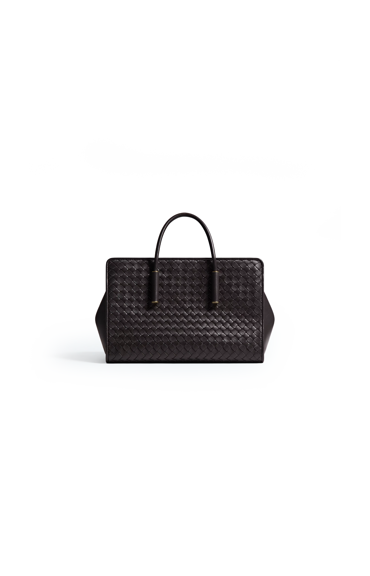 Bottega Veneta Small Barbara Tote in Espresso — front view