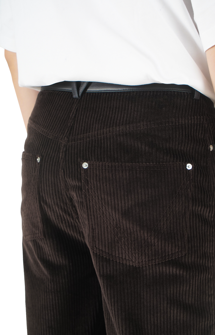 Cotton Corduroy Pants in Intense Carrubo