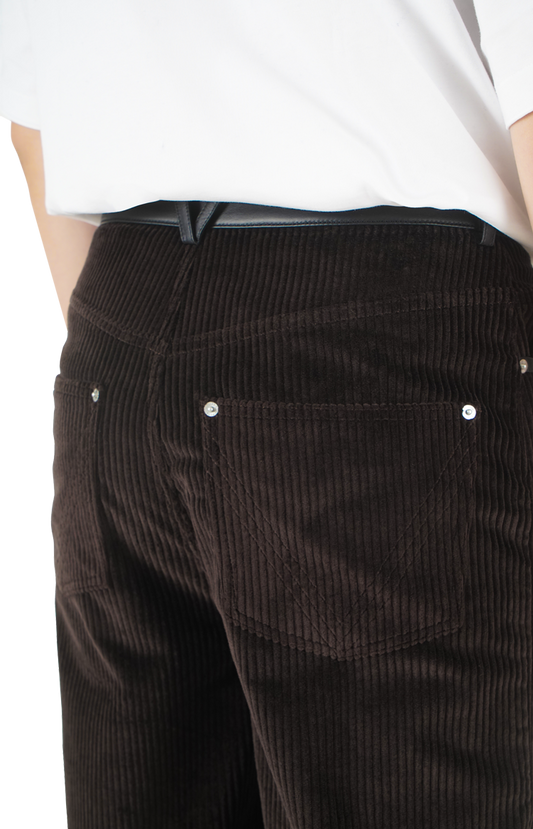 Cotton Corduroy Pants in Intense Carrubo