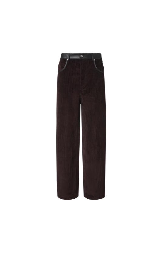 Cotton Corduroy Pants in Intense Carrubo