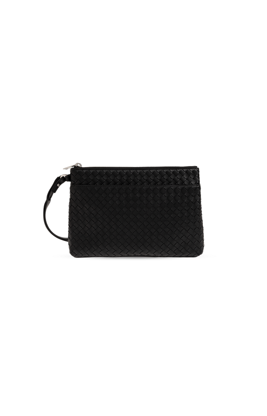 Intrecciato Piccolo Prism Pouch in Black