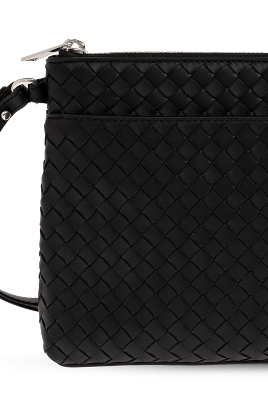 Intrecciato Piccolo Prism Pouch in Black