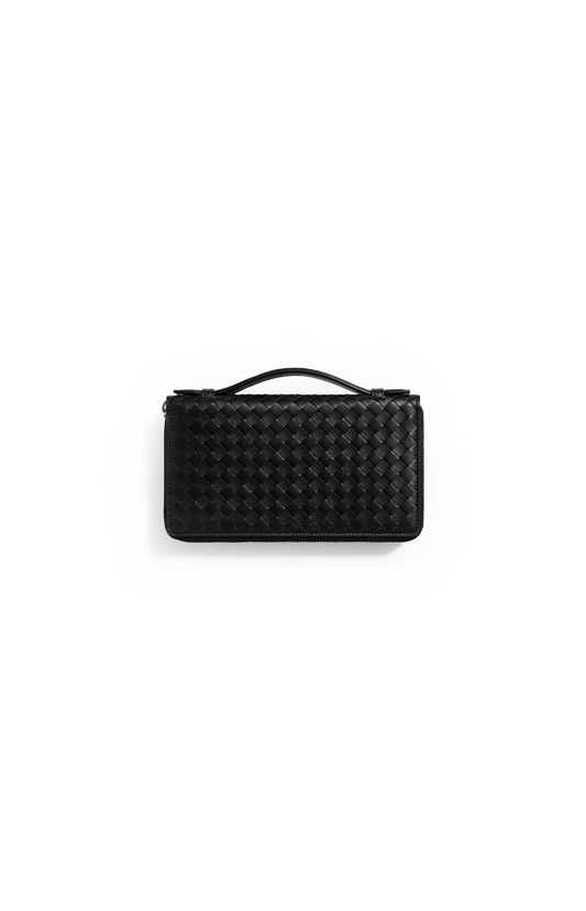 Intrecciato Organizer in Black