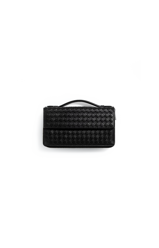 Intrecciato Organizer in Black