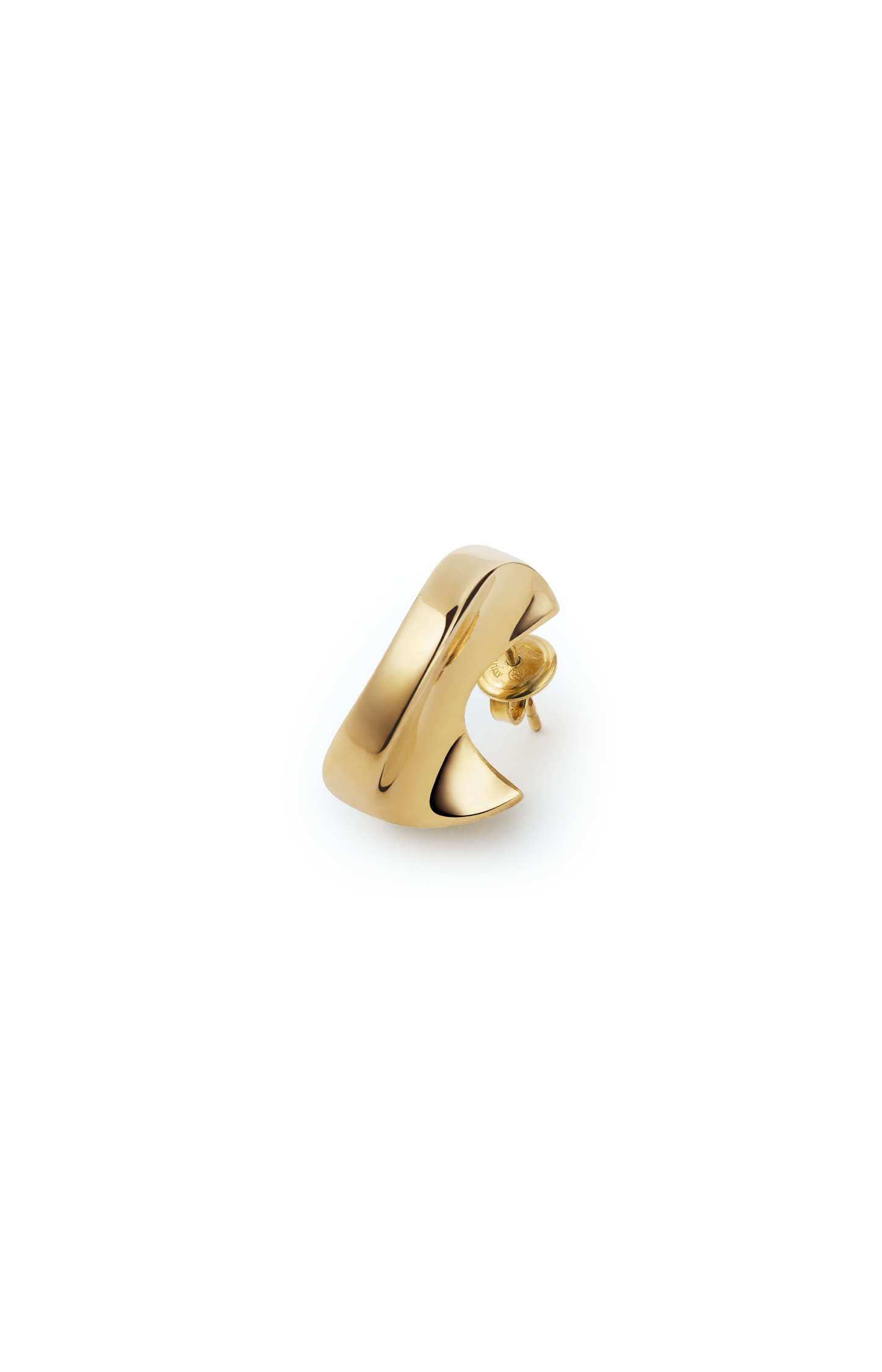 Small Disc Earrings in Yellow Gold