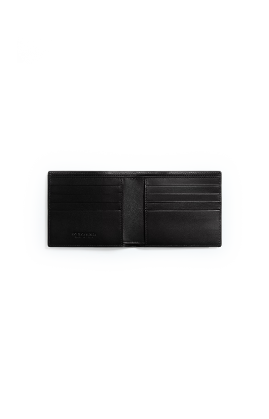 Intrecciato Bi-Fold Wallet in Black